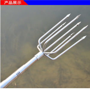 不銹鋼魚叉頭單齒螃蟹叉單叉針8mm螺絲釣具用品漁具垂釣魚具配件